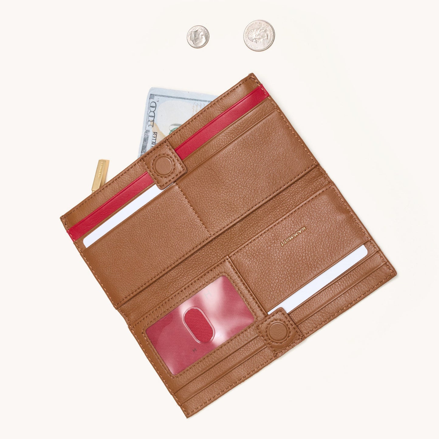 110 North | Mahogany Pebble/Brushed Gold Red Zip
