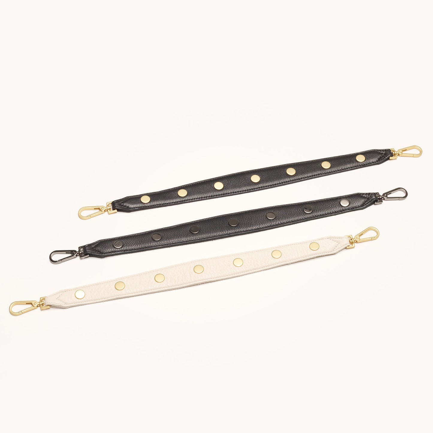 Riveted Shoulder Strap | Calla Lily White/Brushed Gold