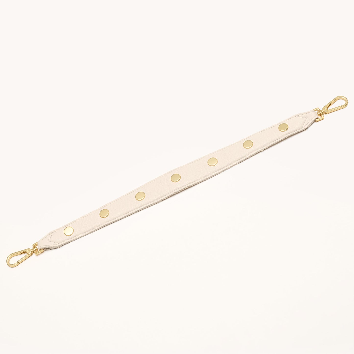 Riveted Shoulder Strap | Calla Lily White/Brushed Gold