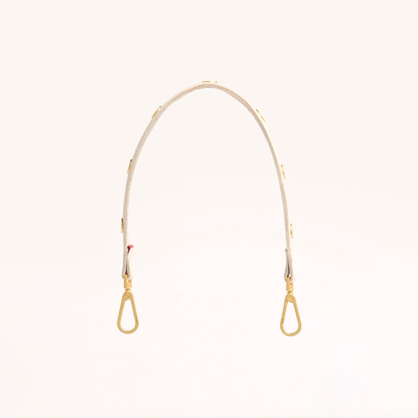 Riveted Shoulder Strap | Calla Lily White/Brushed Gold