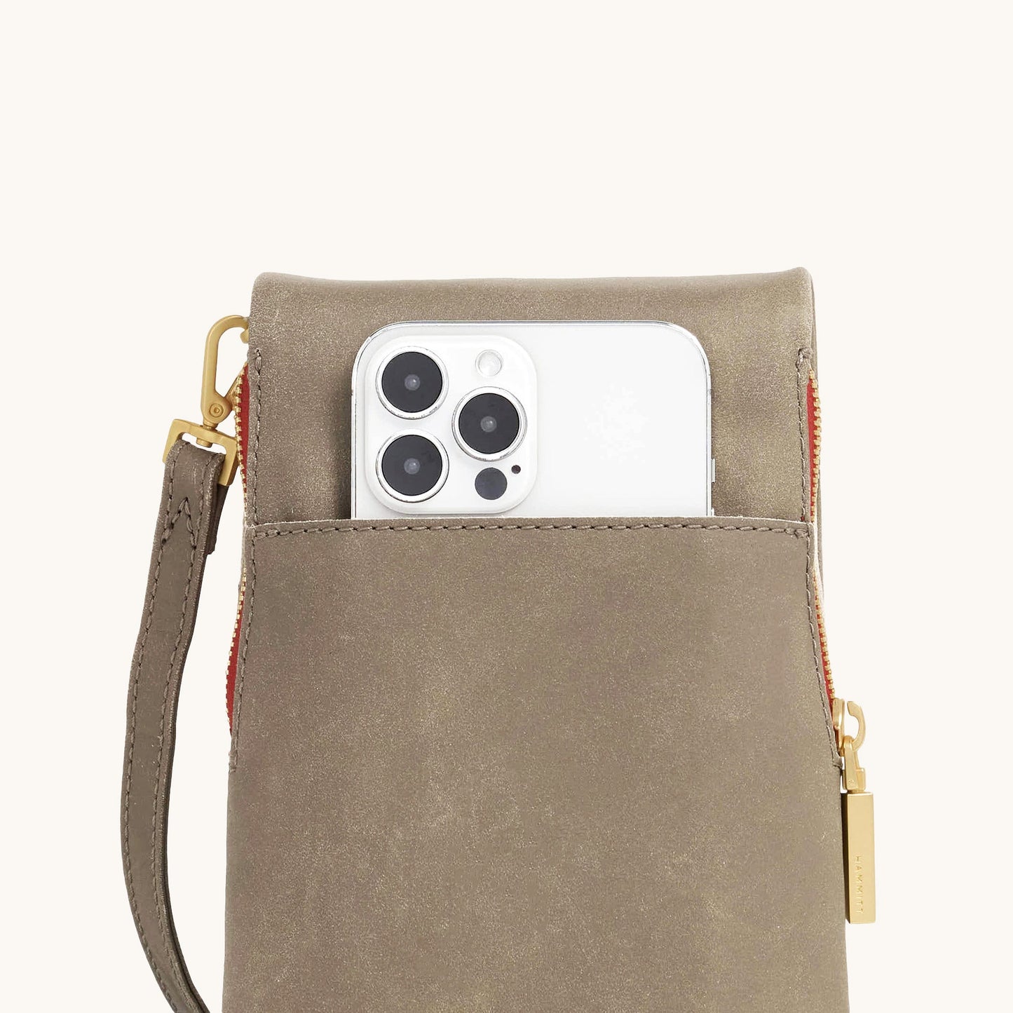 VIP Mobile | Pewter/Brushed Gold Red Zip