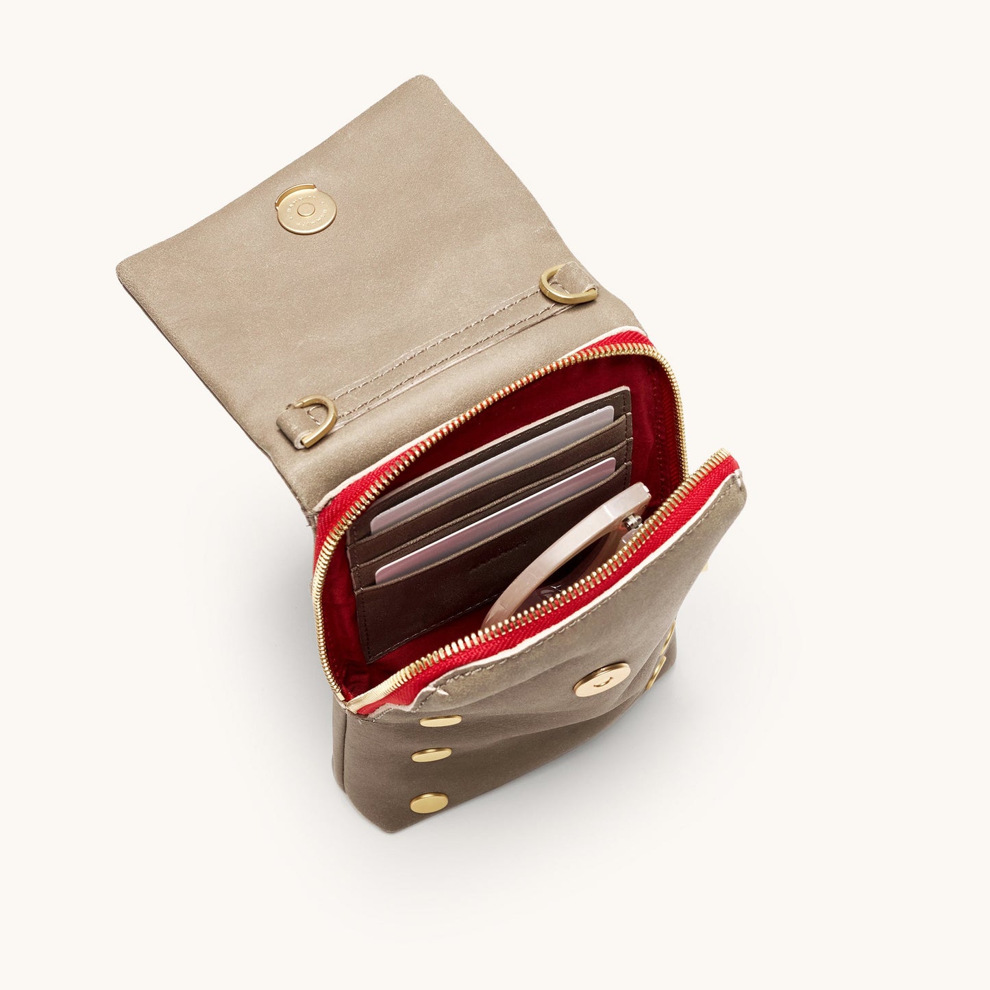 VIP Mobile | Pewter/Brushed Gold Red Zip