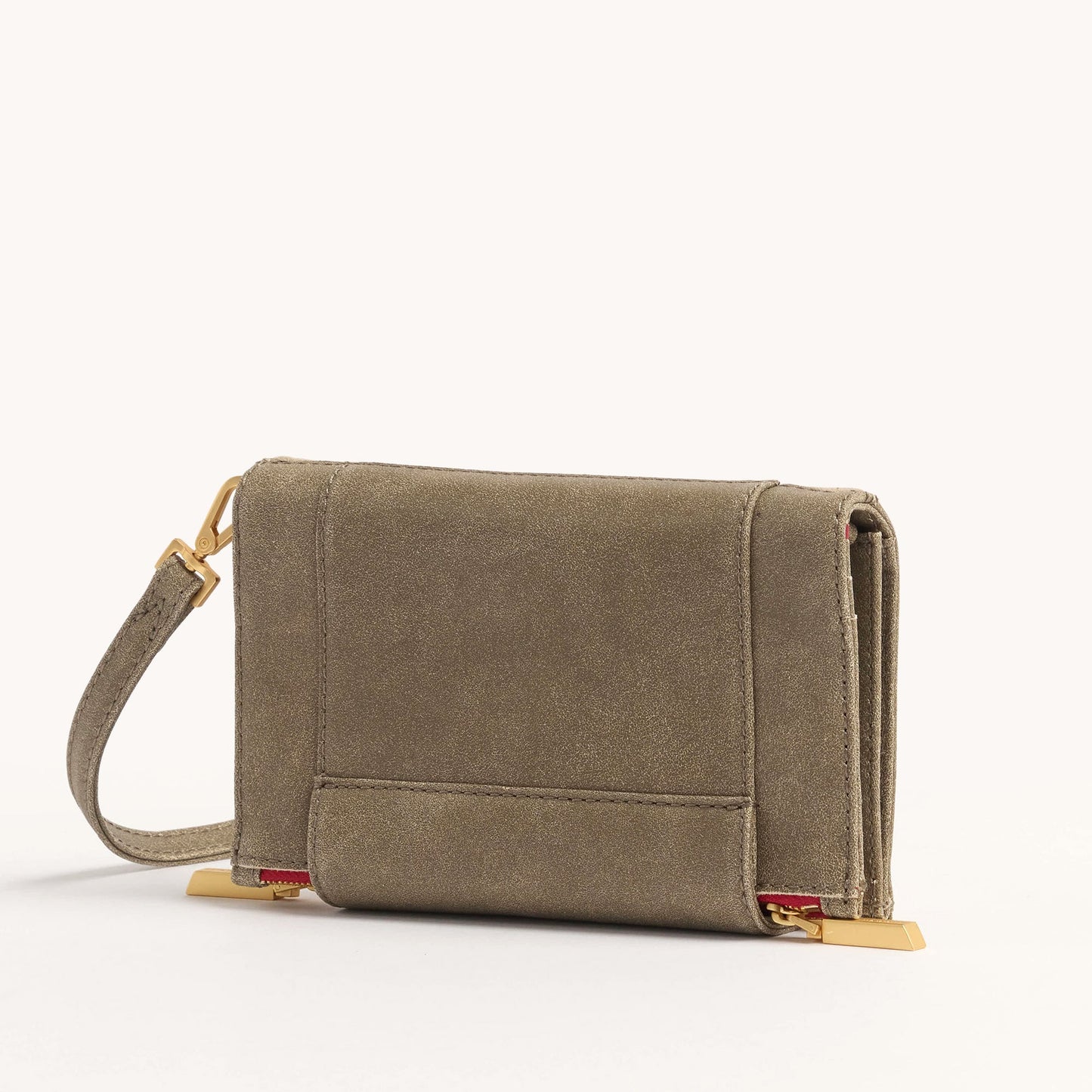 Levy | Pewter/Brushed Gold Red Zip