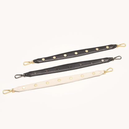 Riveted Shoulder Strap | Calla Lily White/Brushed Gold