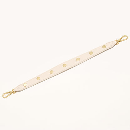Riveted Shoulder Strap | Calla Lily White/Brushed Gold