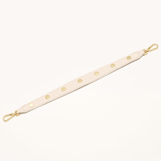 Riveted Shoulder Strap | Calla Lily White/Brushed Gold