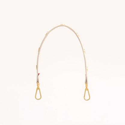 Riveted Shoulder Strap | Calla Lily White/Brushed Gold