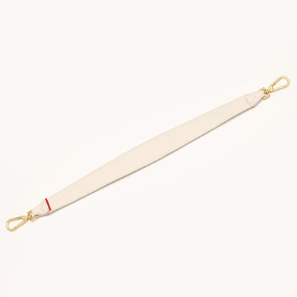 Riveted Shoulder Strap | Calla Lily White/Brushed Gold