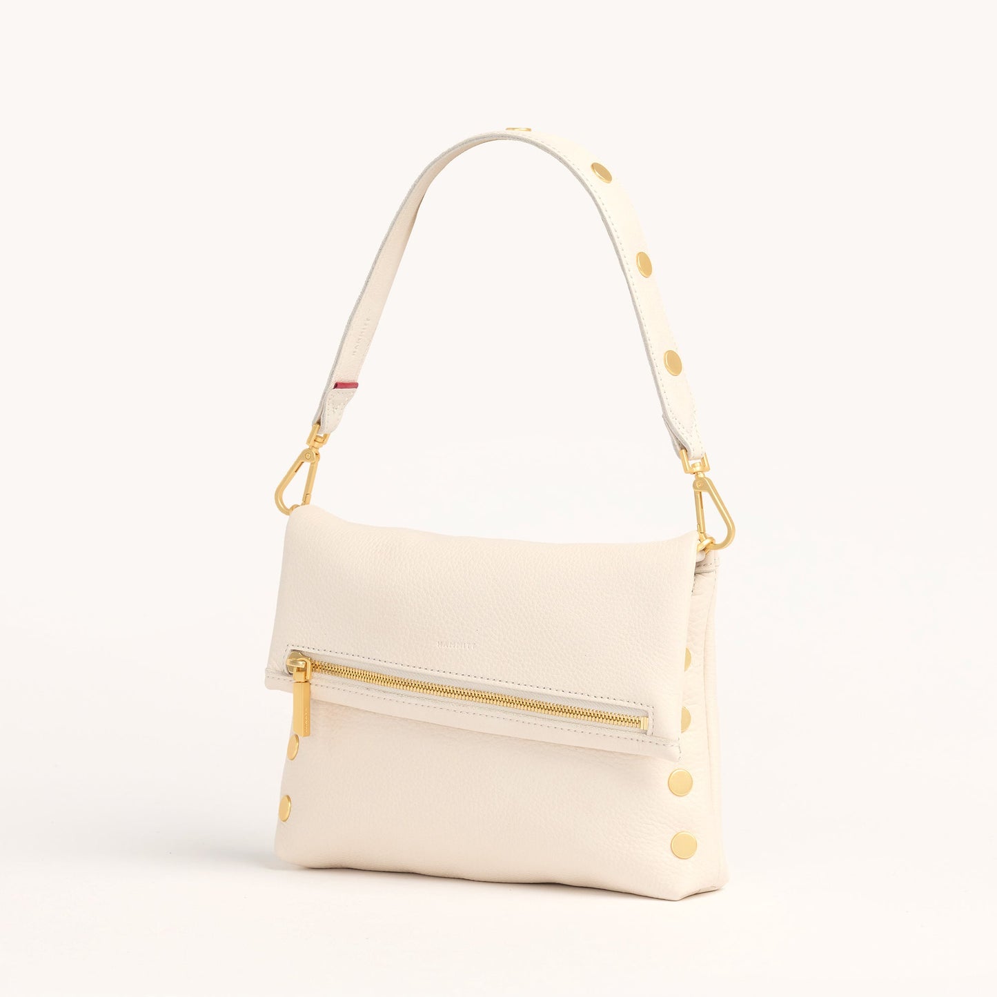 Riveted Shoulder Strap | Calla Lily White/Brushed Gold
