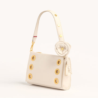 Vince Floral Charm | Calla Lily White/Brushed Gold